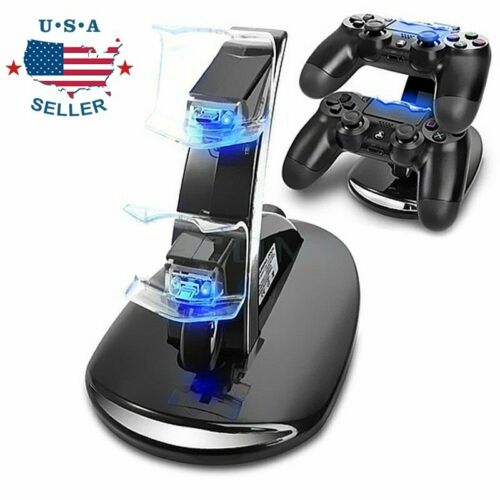 Dual Controller Charger Dock Station Usb Charging Stand Fit For Playstation Ps4