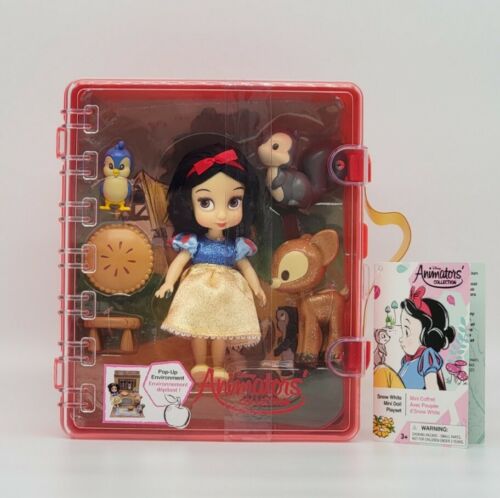 New Disney Store Animators Collection Collectible Snow White Mini Doll Playset