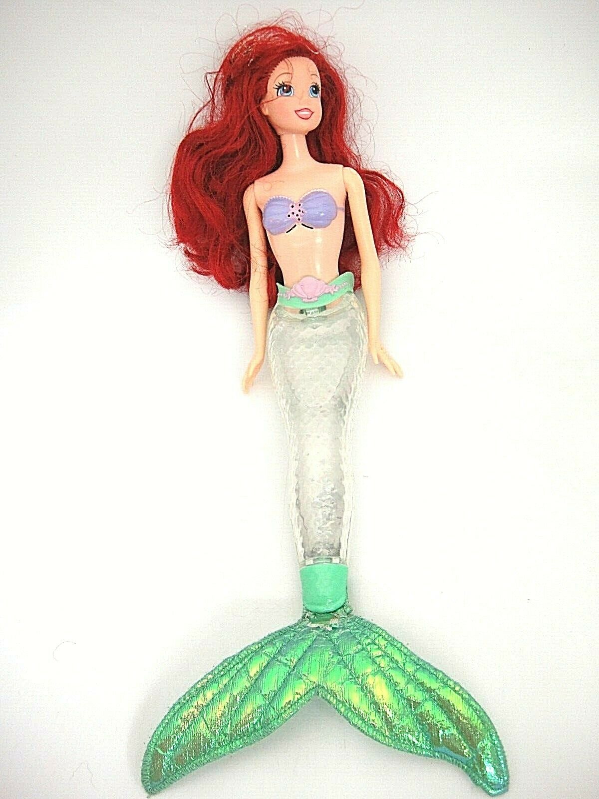 Disney Ariel Shimmering Lights Mermaid Doll 2005 14" Needs Batteries As Is