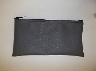 Deposit Bag Bank Pouch Zippered Safe Money Bag Organizer In Gray Made In Usa
