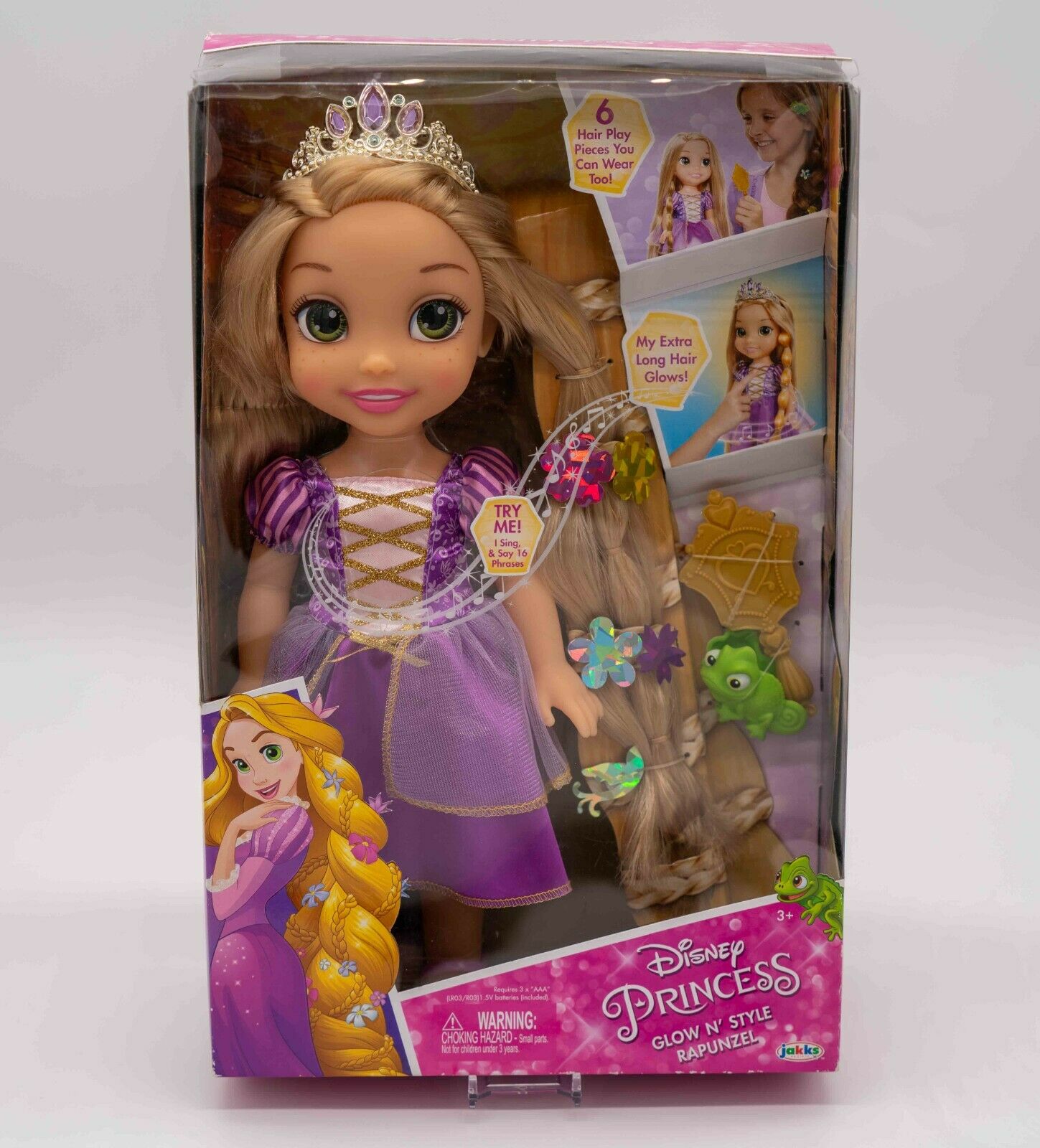 Disney Princess Glow N' Style Singing Rapunzel New