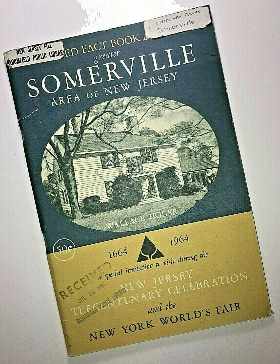 1964 Somerville Nj Illustrated Fact Book And Map ~ Booklet Brochure ~ Old Ads