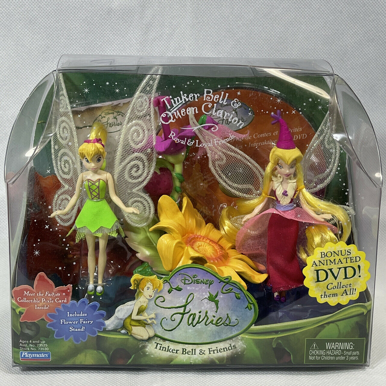 Disney Fairies Tinker Bell & Friends Royal Loyal Queen Clarion Dolls W/ Dvd New