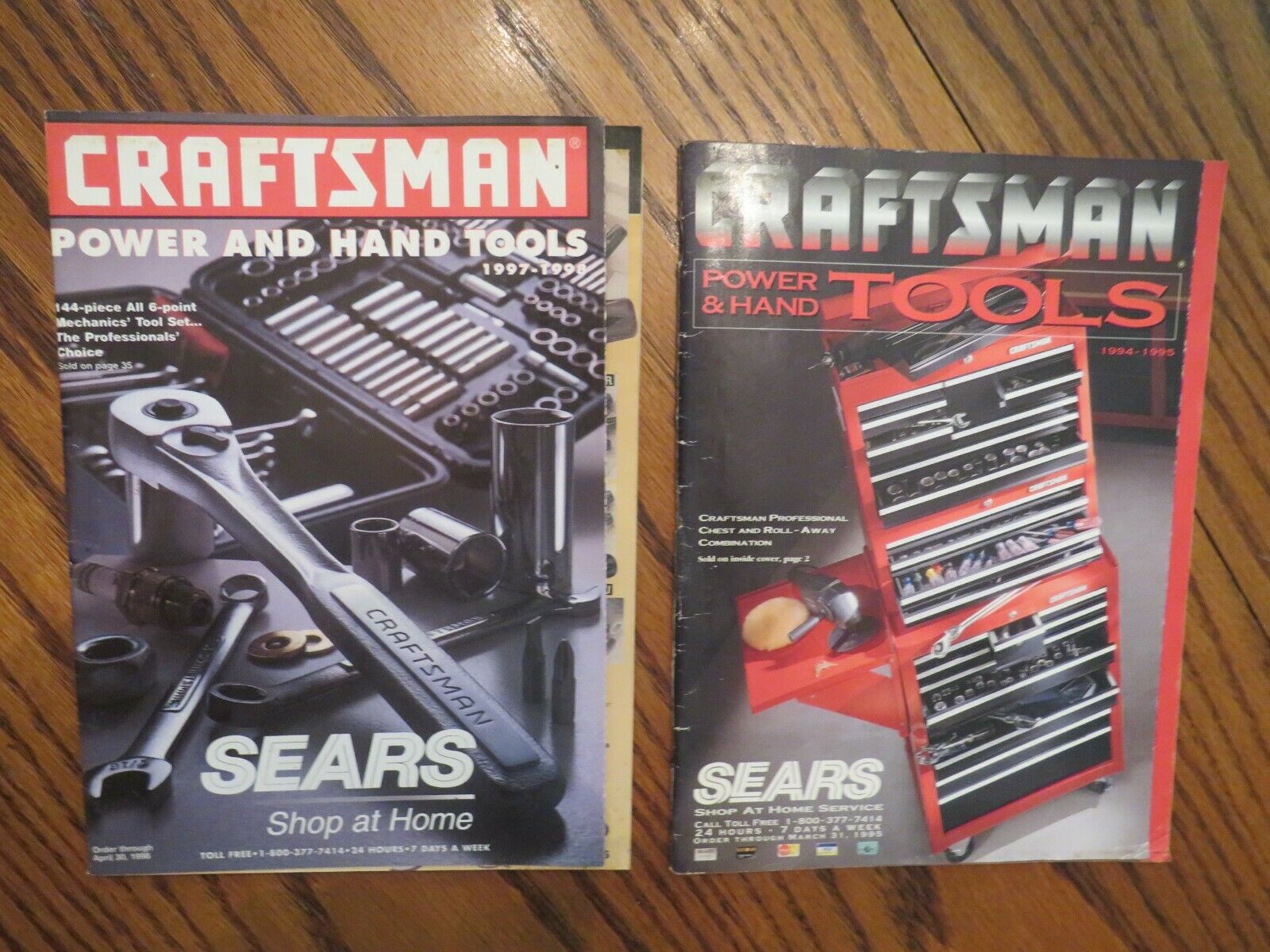 2 Sears Craftsman Tool Catalogs 1994-95 & 1997-98 In Good Condition