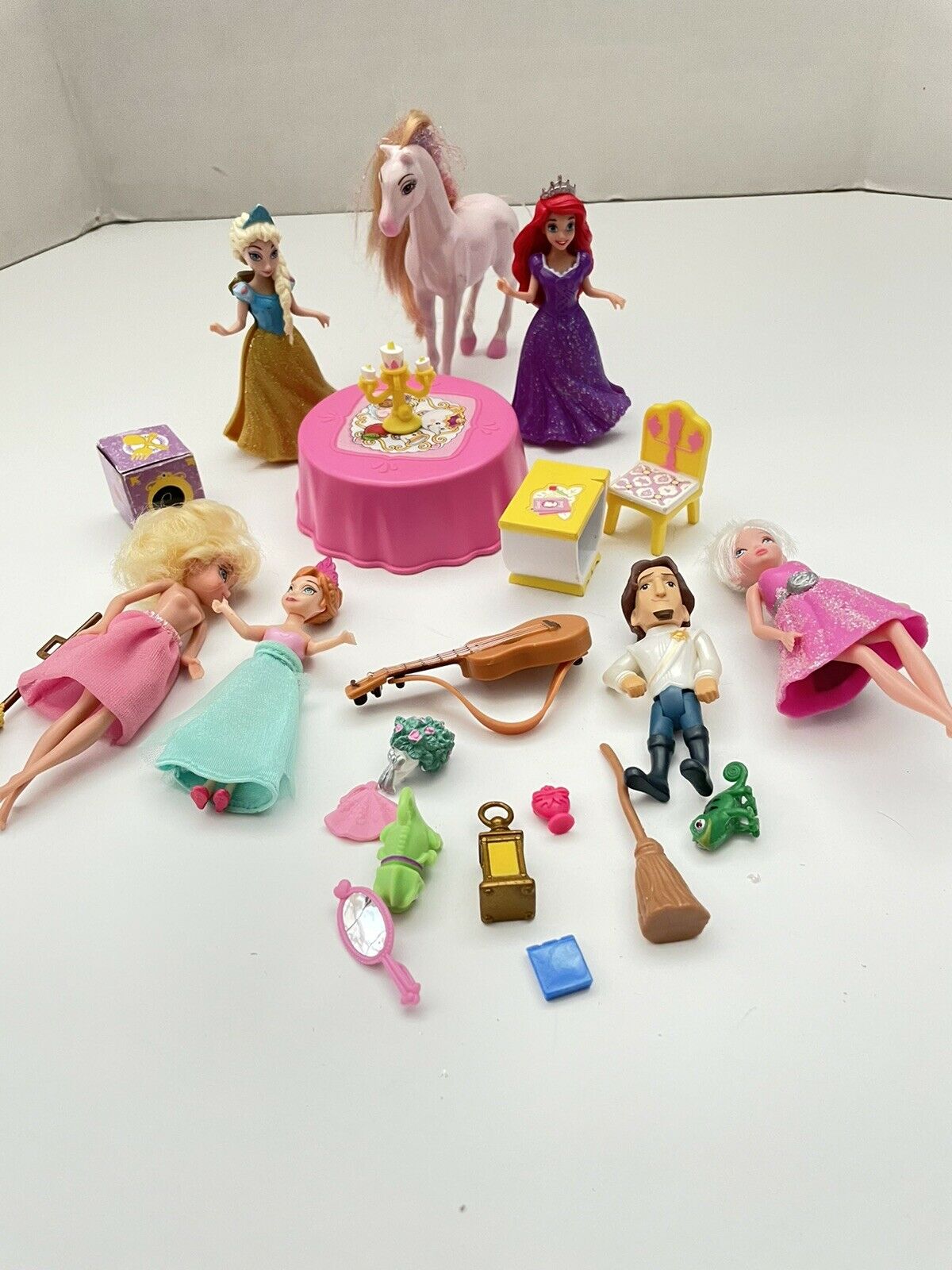 Disney Princess Magiclip Dolls Dresses Polly Pocket Accessories Lot Fairies