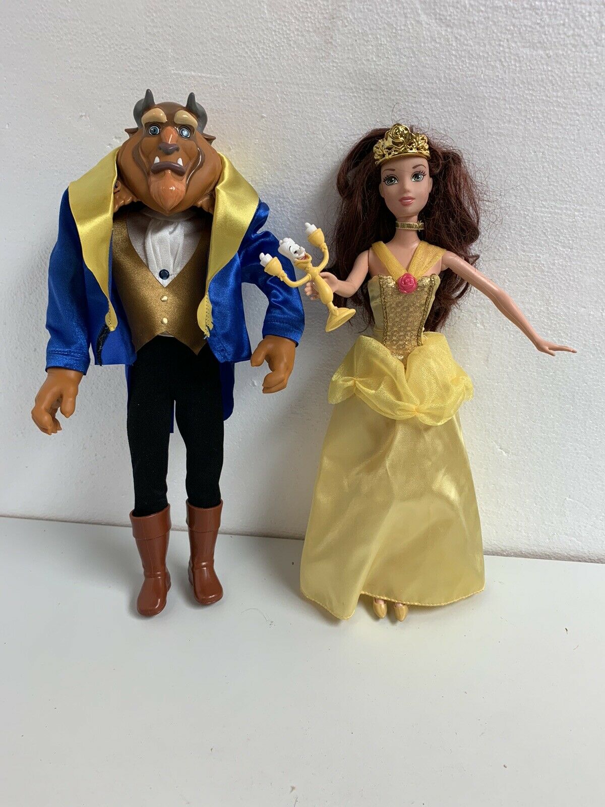 Disney Princess Beauty & The Beast Prince Adam Princess Belle Candle￼ Gold Shoes
