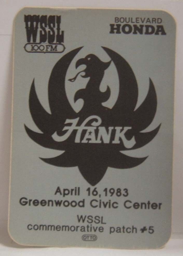 Hank Williams Jr - Vintage Original Tour Concert Cloth Backstage Pass