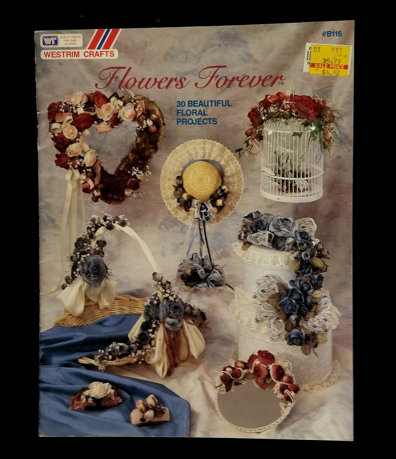 Vintage 1991 Westrim Crafts Flowers Forever Craft  Booklet B116