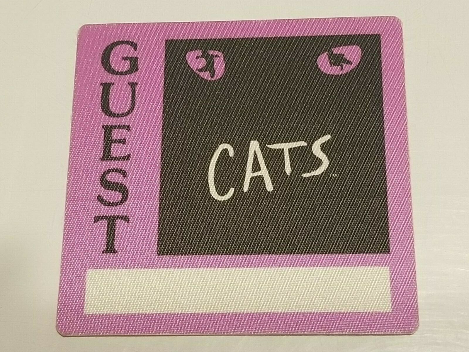 Unused Satin Cats The Musical Purple Guest Backstage Pass Sticker On Card Otto