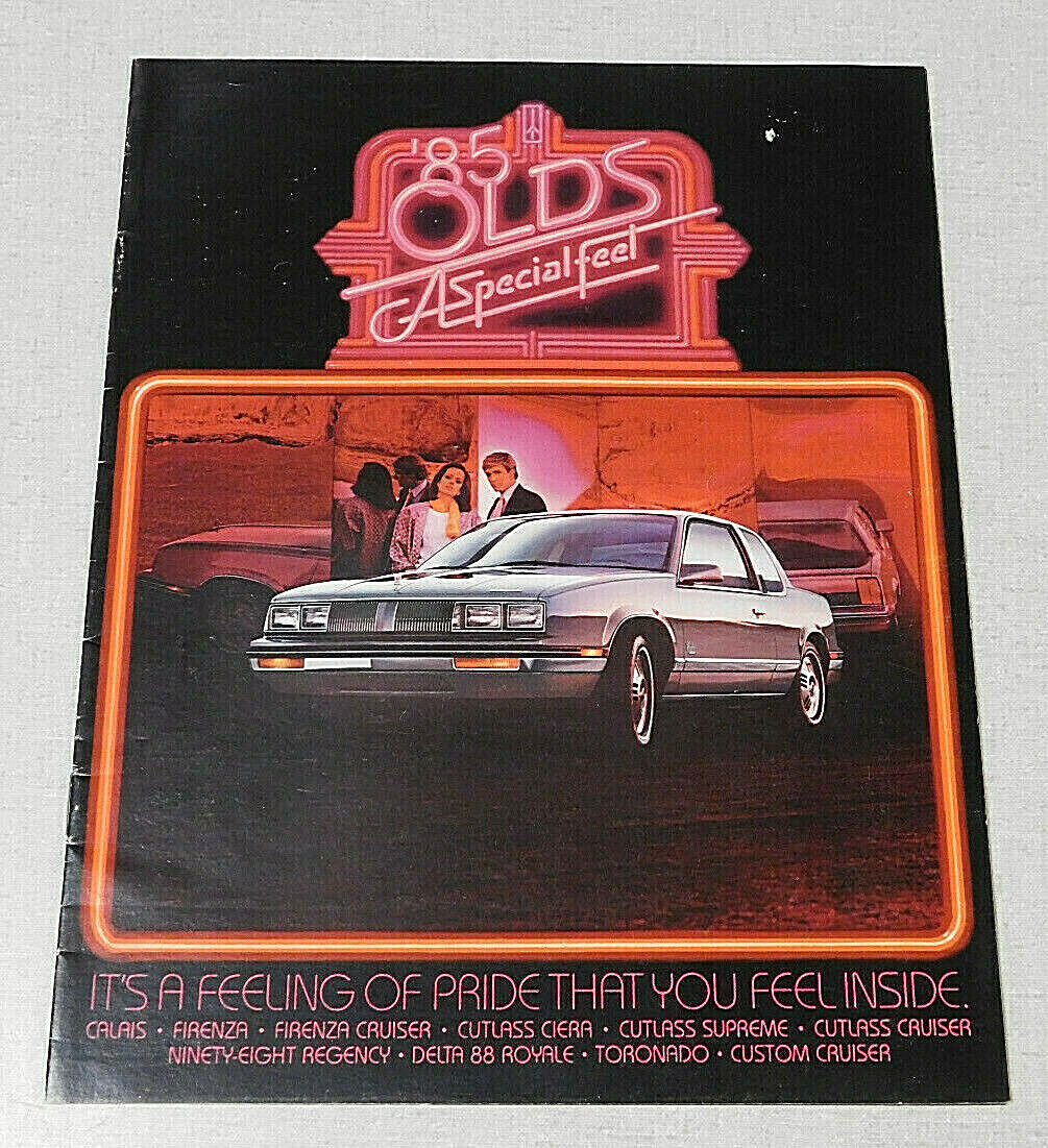 1985 Oldsmobile Advertising Brochure Cutlass Firenza Toronado 88 Royale