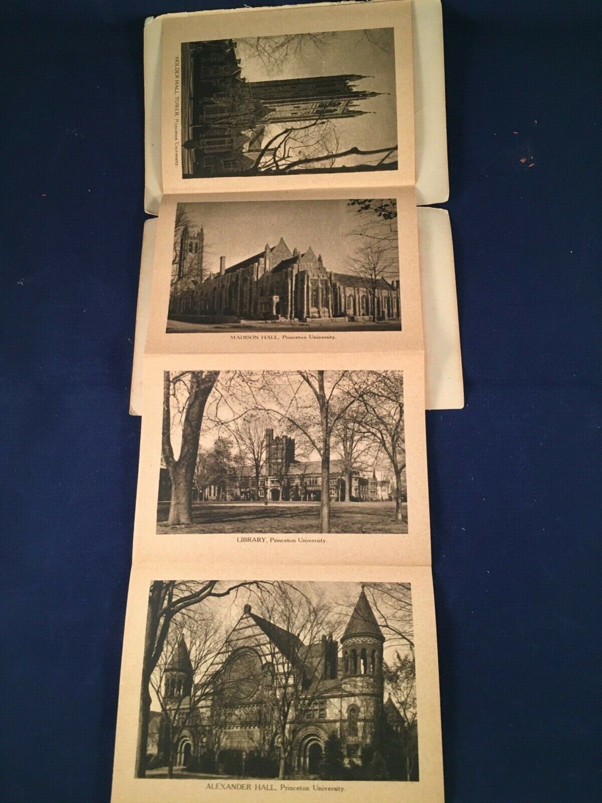 Vintage Souvenir Folder Of 18 Black And White Photo Images, Princeton, Nj