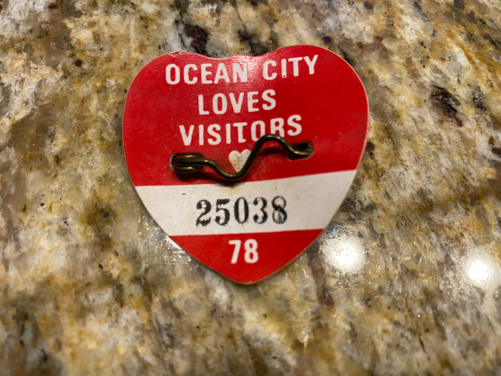 1978 Ocean City, Nj Vintage Seasonal Beach Tag / Badge Rare!!