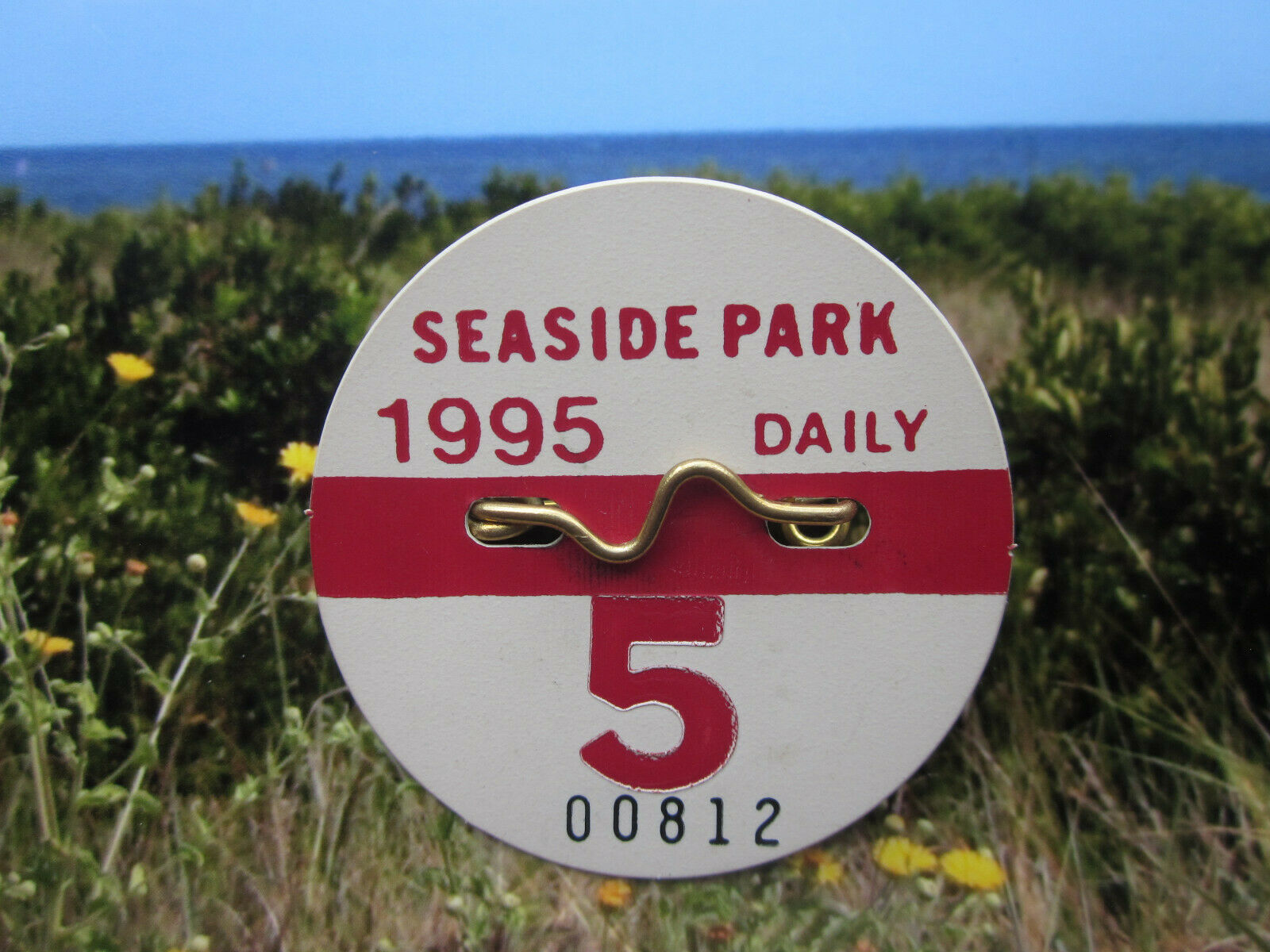 1995  Seaside   Park   New  Jersey  Daily  Beach   Badge/tag   26   Years  Old