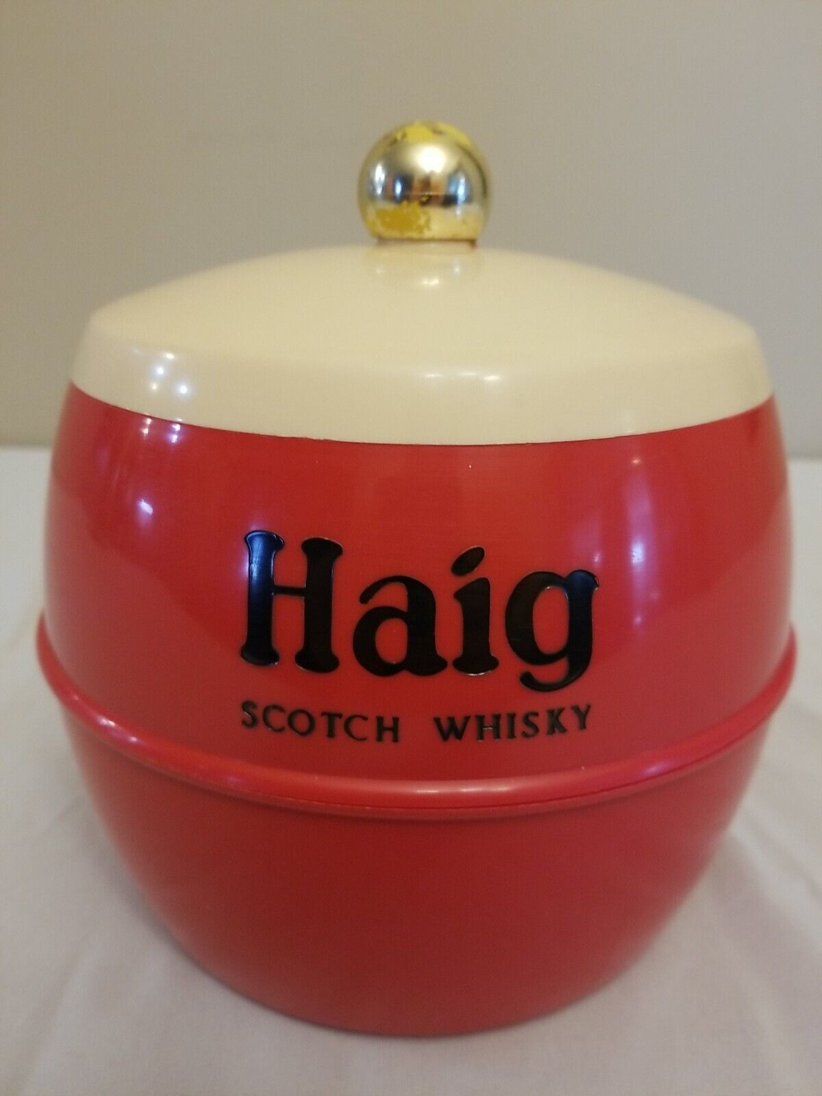 Vintage  Haig Scotch Whisky Plastic Ice Bucket Preowned Used Rare 8"
